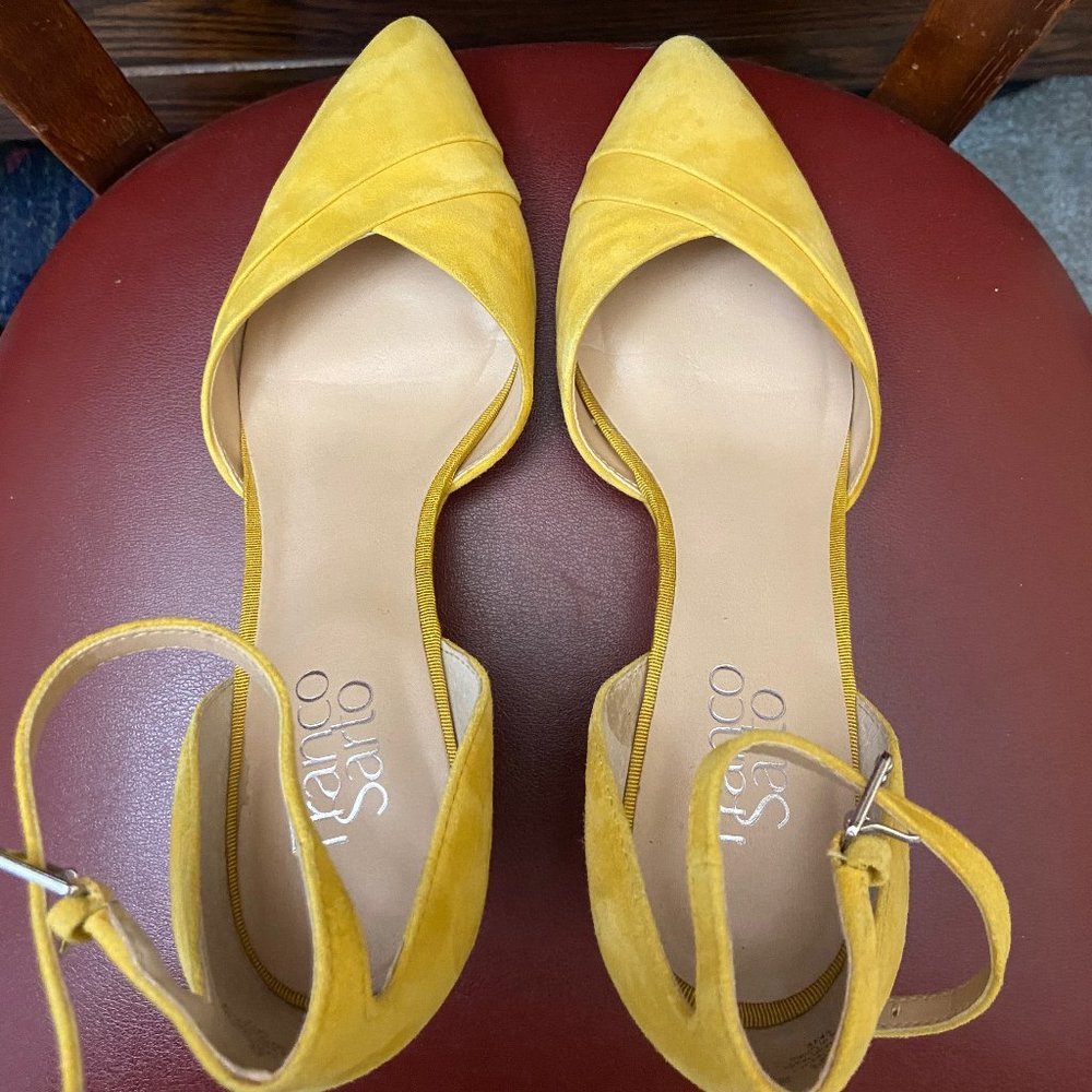 Franco Sarto Yellow D'Orsay Wedge Pump